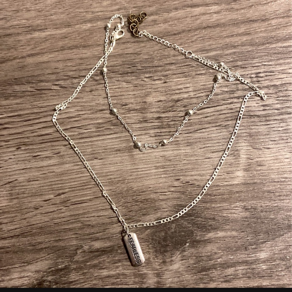 “Fearless” double stranded necklace